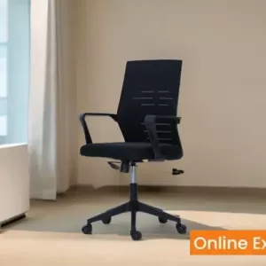 Royaloak Ebony Mesh Medium Back Chair